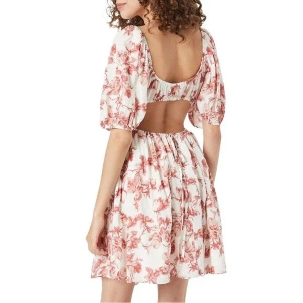 Bardot NWT Eden Floral Plunge Neck Minidress Small